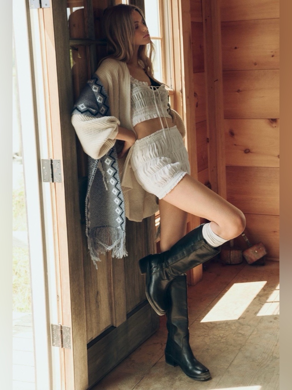 Free People x Frye Kate Pull-On Boot Size 8 Extended Calf NIB